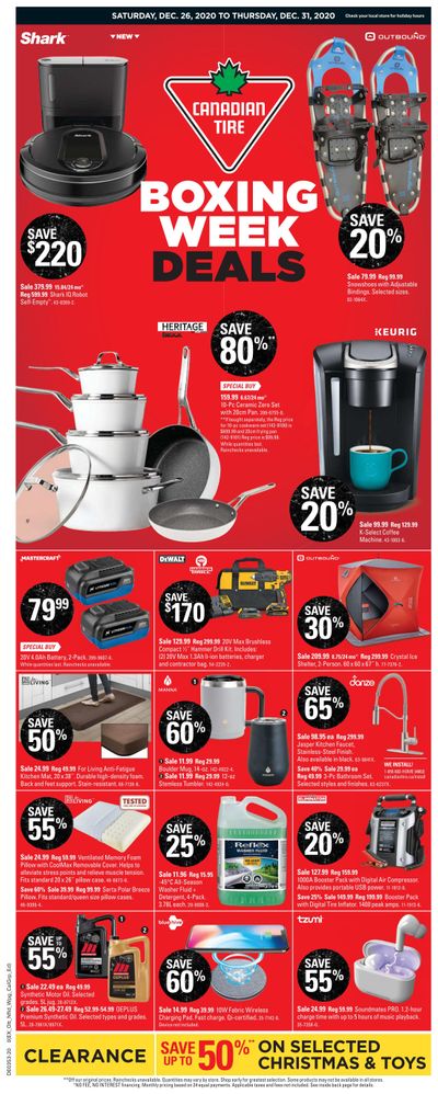 Canadian Tire (ON) Boxing Day/Week Flyer December 26 to 31, 2020