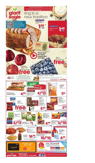 Giant Eagle Christmas Holiday Weekly Ad Flyer December 24 to December 30, 2020