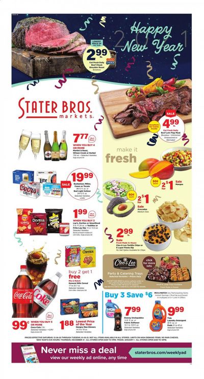 Stater Bros. Weekly Ad Flyer December 26 to January 5