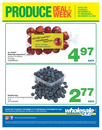 Wholesale Club (Atlantic) Produce Deal of the Week Flyer December 24 to 30