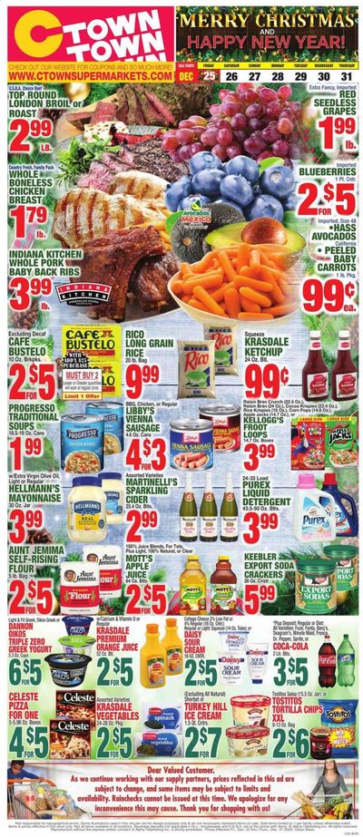C-Town Weekly Ad Flyer December 25 to December 31