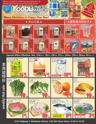 FoodyMart (HWY7) Flyer December 24 to 31