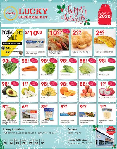 Lucky Supermarket (Surrey) Flyer December 26 to 31
