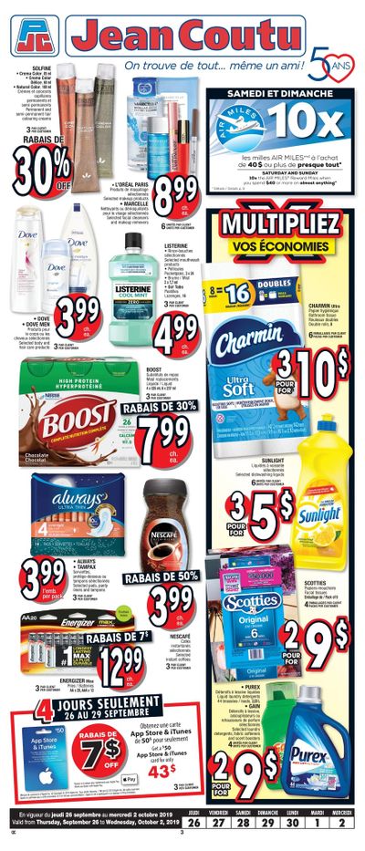 Jean Coutu (QC) Flyer September 26 to October 2