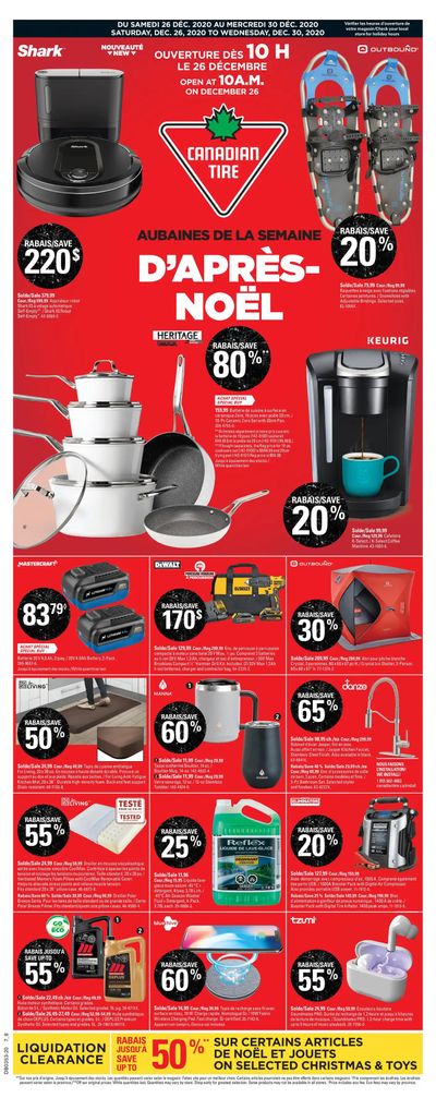 Canadian Tire (QC) Boxing Day/Week Flyer December 26 to 31, 2020