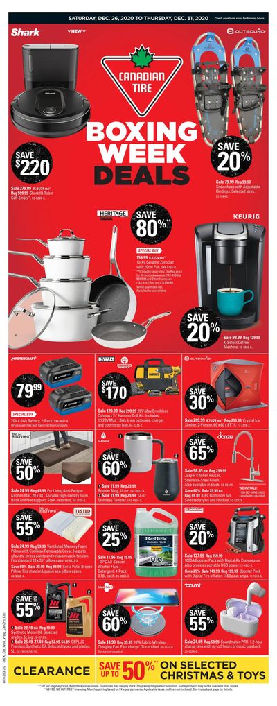 Canadian Tire (West) Boxing Day/Week Flyer December 26 to 31, 2020
