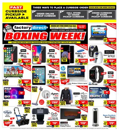 Factory Direct Boxing Week Flyer December 26 to January 6