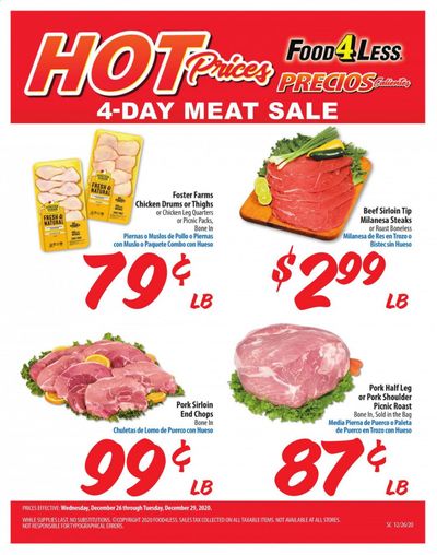 Food 4 Less (CA) Weekly Ad Flyer December 26 to December 29
