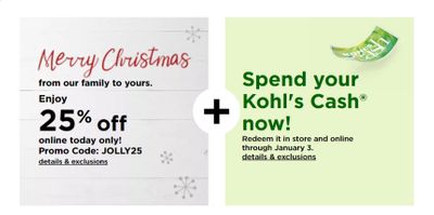 Kohl's Weekly Ad Flyer December 25 to January 3