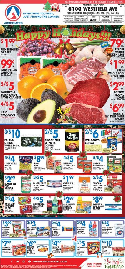 Associated Supermarkets Weekly Ad Flyer December 25 to December 31