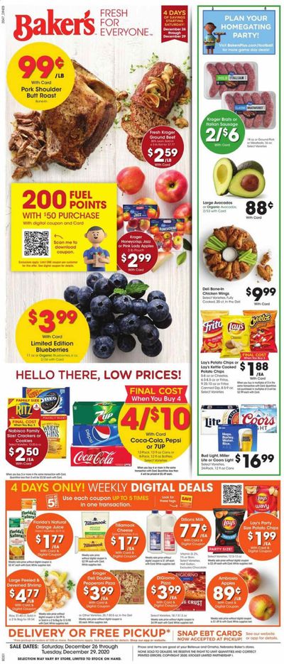 Baker's Weekly Ad Flyer December 26 to December 29