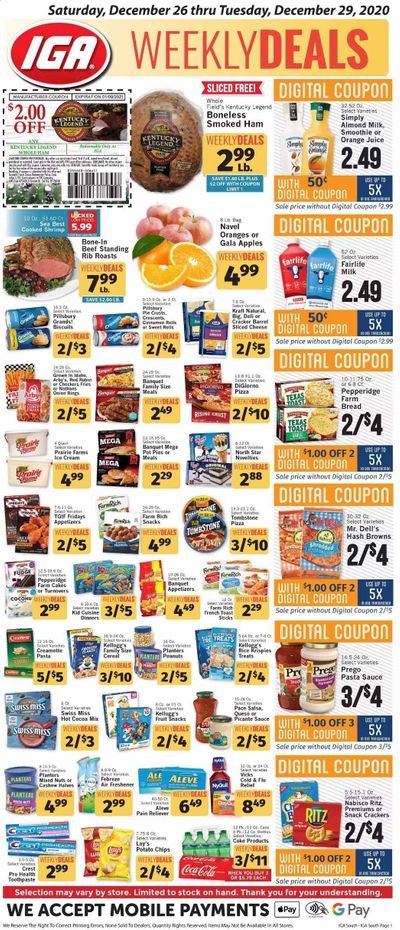 IGA Weekly Ad Flyer December 26 to December 29