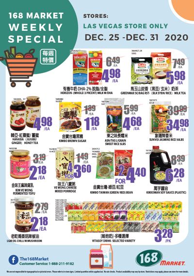 168 Market (NV) Holiday Weekly Ad Flyer December 25 to December 31, 2020
