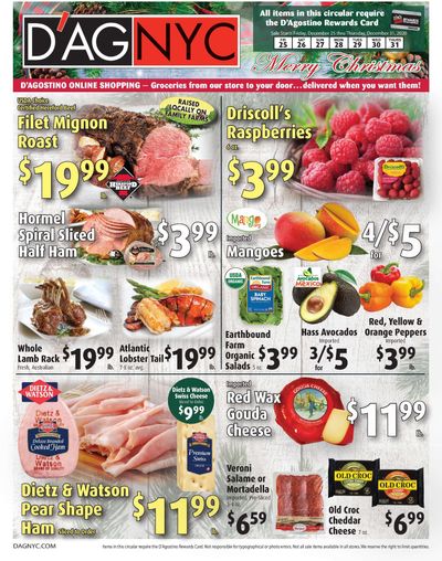 D'Agostino Holiday Weekly Ad Flyer December 25 to December 31, 2020