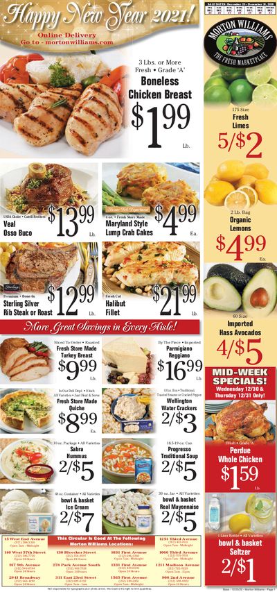 Morton Williams Holiday Weekly Ad Flyer December 25 to December 31, 2020