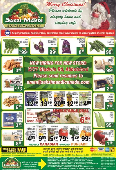 Sabzi Mandi Supermarket Flyer December 25 to 30