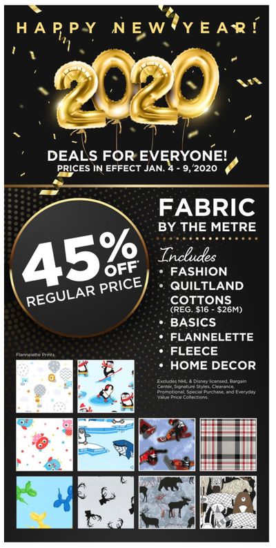 Fabricland (West) Flyer January 4 to 9