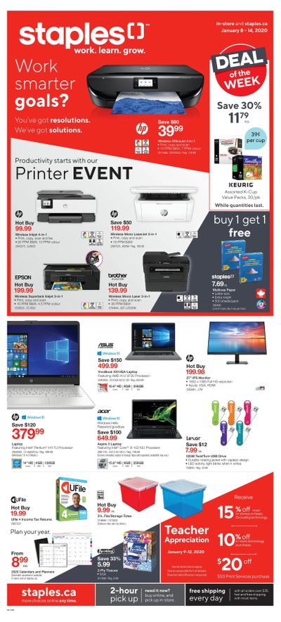 Staples Flyer January 8 to 14