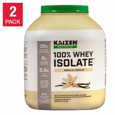 Kaizen Naturals Vanilla Whey Protein Isolate 2-pack on Sale for $85.99 (Save $24.00) at Costco Canada