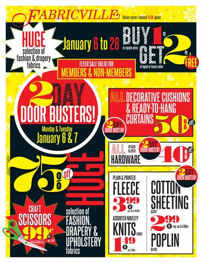 Fabricville Flyer January 6 to 28