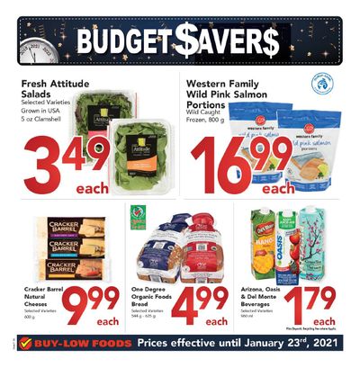 Buy-Low Foods Budget Savers Flyer December 27 to January 23