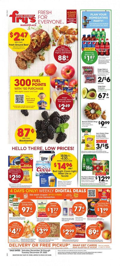Fry’s (AZ) Weekly Ad Flyer December 26 to December 29