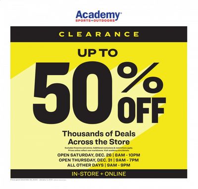 Academy Sports Weekly Ad Flyer December 26 to January 3 Academy Sports Weekly Ad Flyer December 26 to January 3