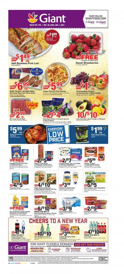 Giant Food Weekly Ad Flyer December 26 to January 1