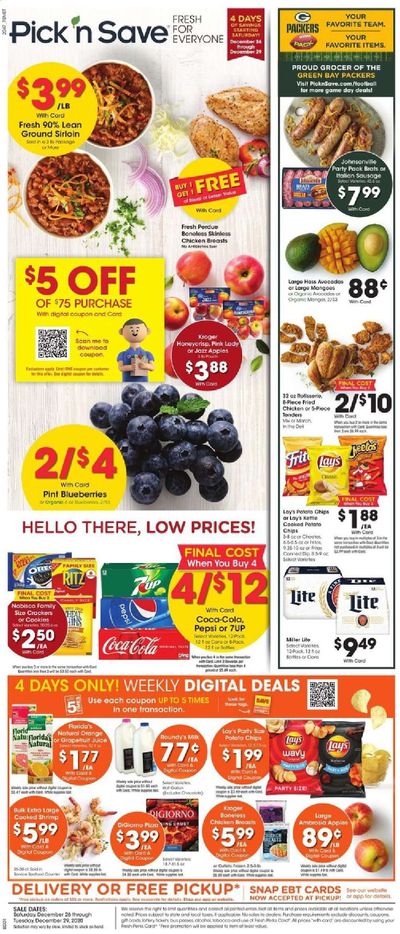 Pick ‘n Save Weekly Ad Flyer December 26 to December 29
