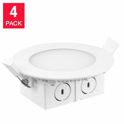 Luminus 4 in. LED Slim Panel with Integrated Junction Box, 4-pack on Sale for $47.99 (Save $12.00) at Costco Canada