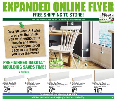 Menards Weekly Ad Flyer December 26 to January 2