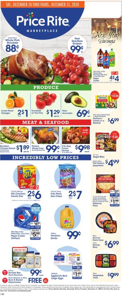 Price Rite (CT, MA, MD, NH, NJ, NY, PA, RI) Weekly Ad Flyer December 26 to December 31
