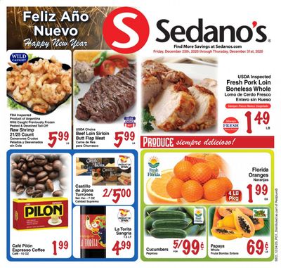 Sedano's (FL) Weekly Ad Flyer December 25 to December 31