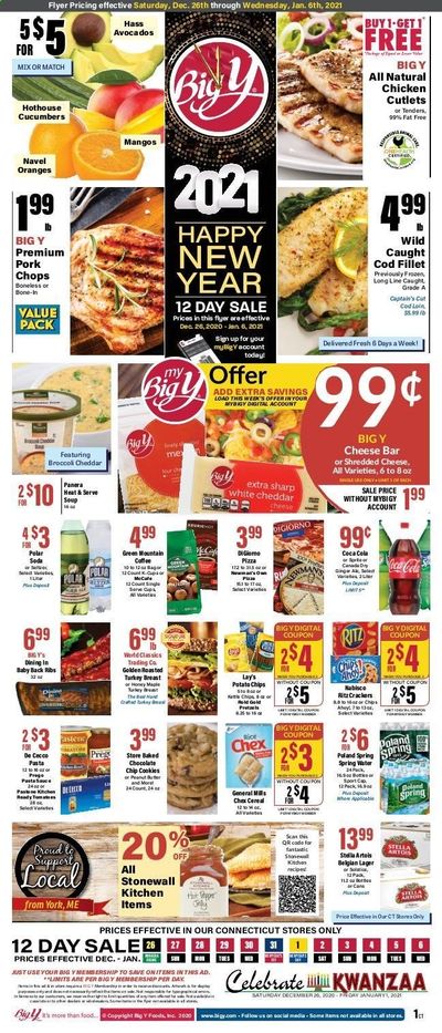 Big Y (CT) Weekly Ad Flyer December 26 to January 6