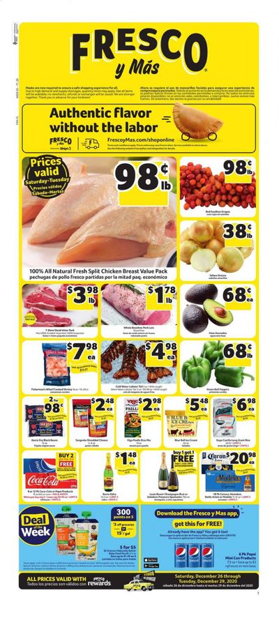 Fresco y Más Weekly Ad Flyer December 26 to December 29