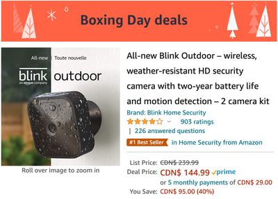 Amazon Canada Boxing Day 2020 Deals: Save 44% Off Wireless Security Camera + 30% on Fisher-Price Power Wheels Vehicle + More HOT Offers