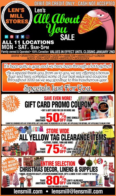 Len's Mill Stores Flyer December 26 to January 2