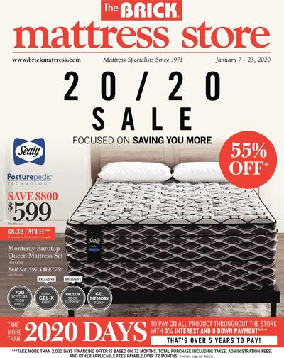 The Brick Mattress Store Flyer January 7 to 23