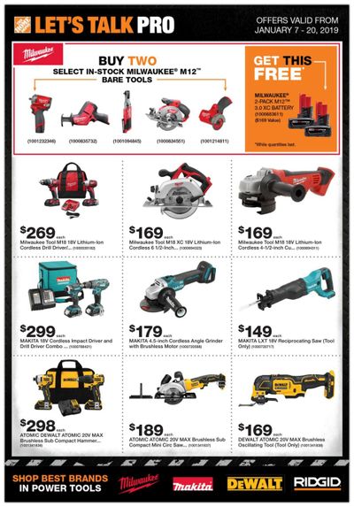 Home Depot Pro Flyer January 7 to 20