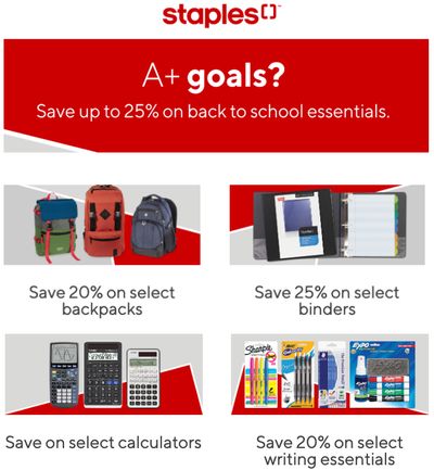 Staples Canada Back to School Sale: Save 25% Off Binders, Backpacks and More