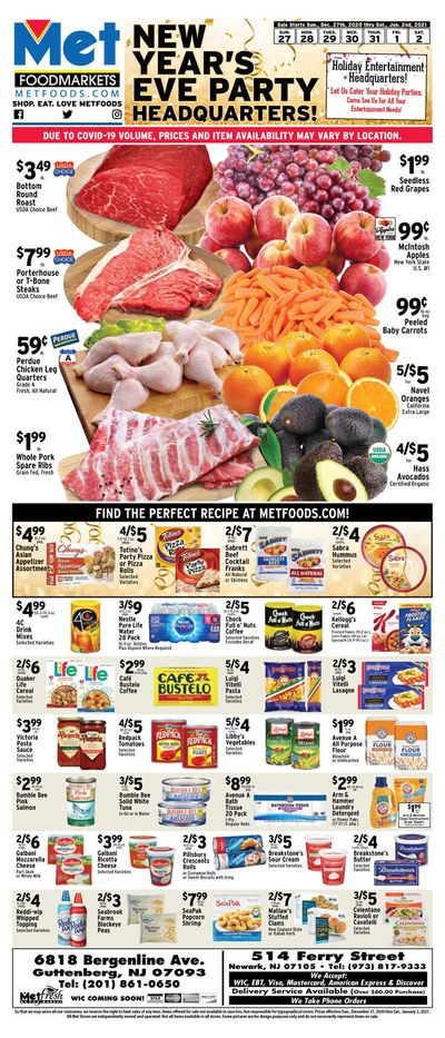 Met Foodmarkets Weekly Ad Flyer December 27, 2020 to January 2, 2021