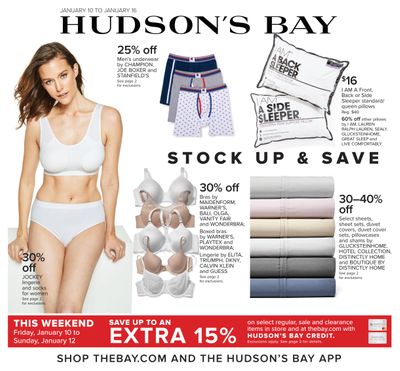 Hudson's Bay Flyer January 10 to 16