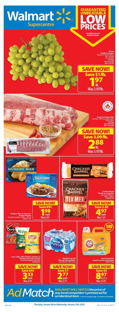 Walmart Supercentre (West) Flyer January 9 to 15