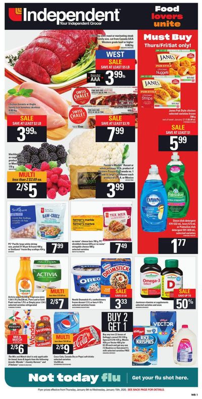 Independent Grocer (West) Flyer January 9 to 15