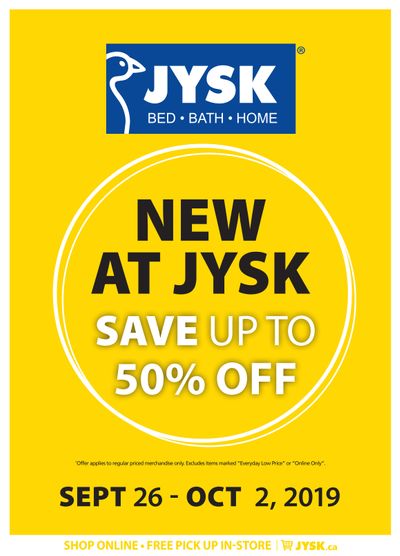 JYSK Flyer September 26 to October 2