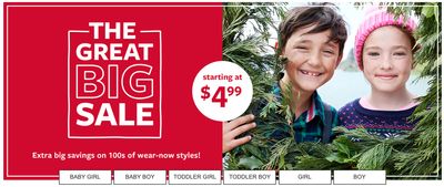 Carter’s OshKosh B’gosh The Great Big Online Sale: Save 30% off Outerwear & Cold Weather Accessories, and More