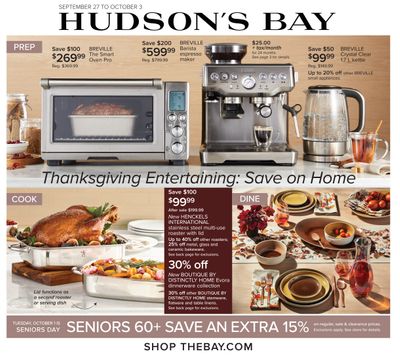 Hudson's Bay Flyer September 27 to October 3