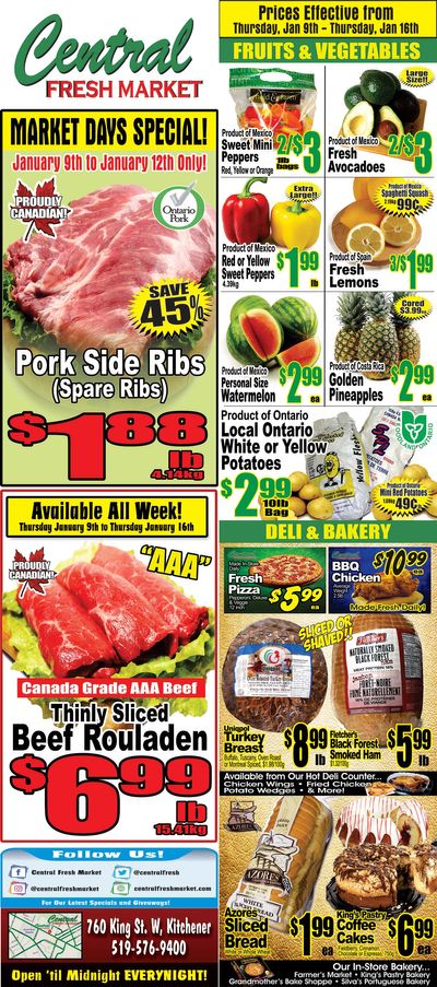 Central Fresh Market Flyer January 9 to 16