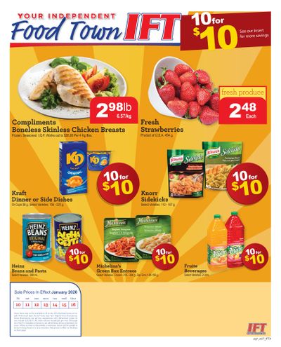 IFT Independent Food Town Flyer January 10 to 16