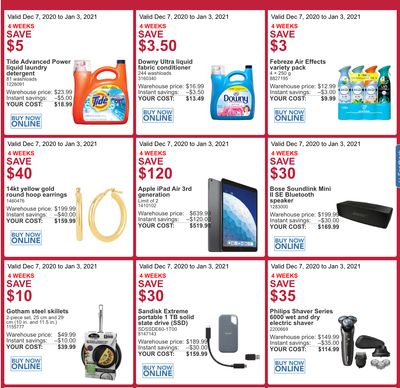 Costco Canada More Savings Weekly Coupons/Flyers: All Costco Wholesale Warehouses in Canada Until January 3